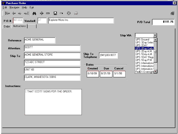 Purchase Order